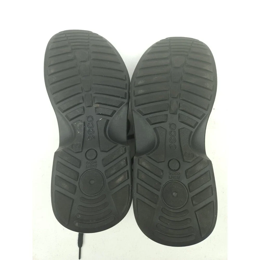 Ecco Mens Fusion Bicycle Toe Tie Leather Oxford Shoes Black 39 US 5-5.5